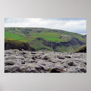 Poster Champ de lave d'Eldhraun - Islande du Sud