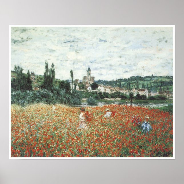 Poster Champ de pavot près de Vetheuil, 1879 (Devant)