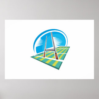 Poster Champ de rugby