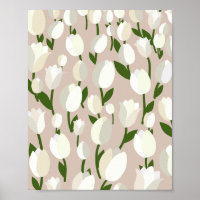 Champ Tulip 02 Beige Et Blanc