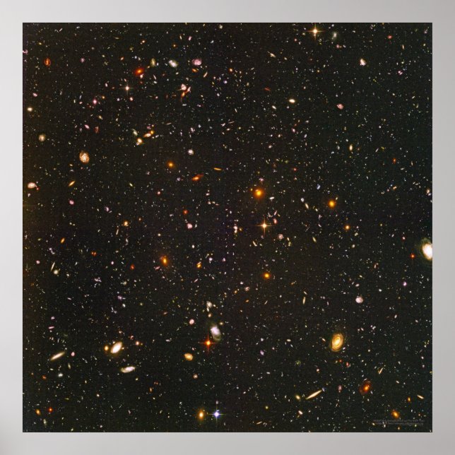 Poster Champ Ultra Deep Hubble 24x24 (22x22) (Devant)
