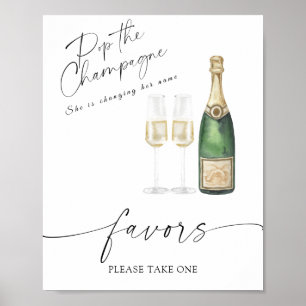 Poster Champagne - cadeaux de mariage, prenez-en un 