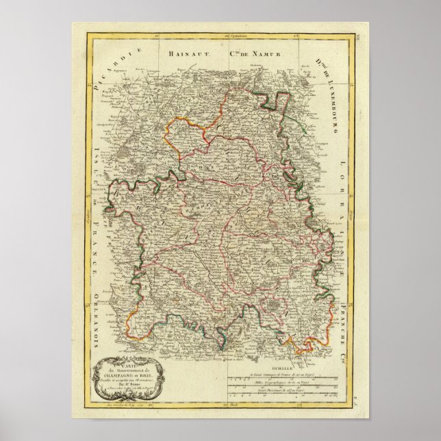 Poster Champagne, France (Devant)