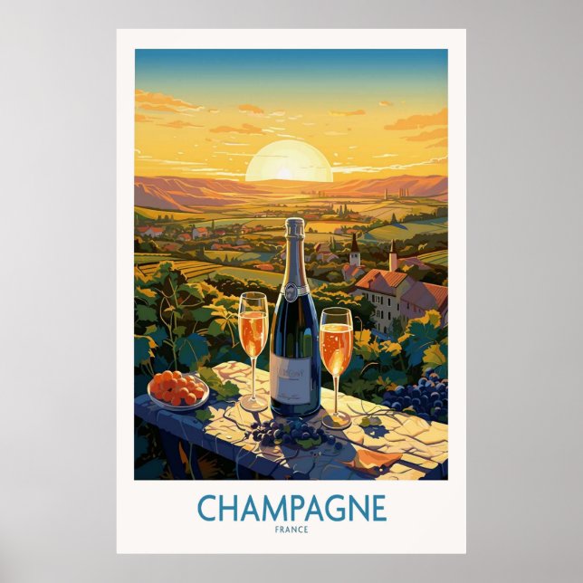 Poster Champagne France (Devant)