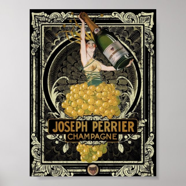 Poster Champagne Perrier vintage (Devant)