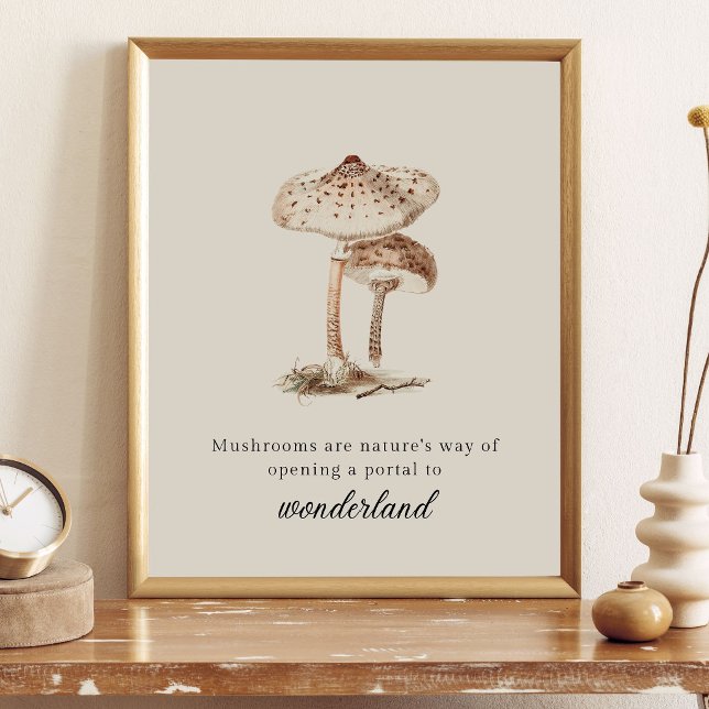 Poster Champignon Botanique Vintage (Créateur téléchargé)
