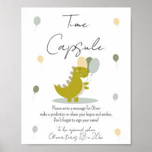 Poster Champignon forestier Anniversaire Heure Capsule