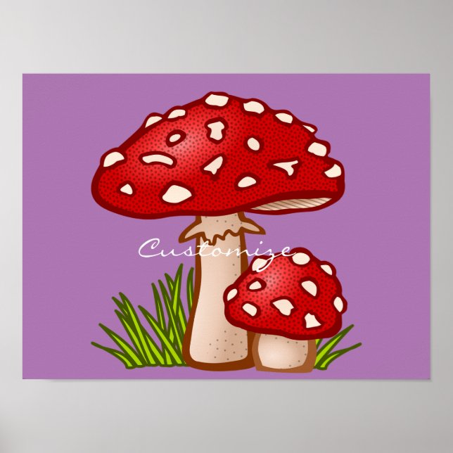 Poster Champignons Amanita Rouge Thunder_Cove (Devant)