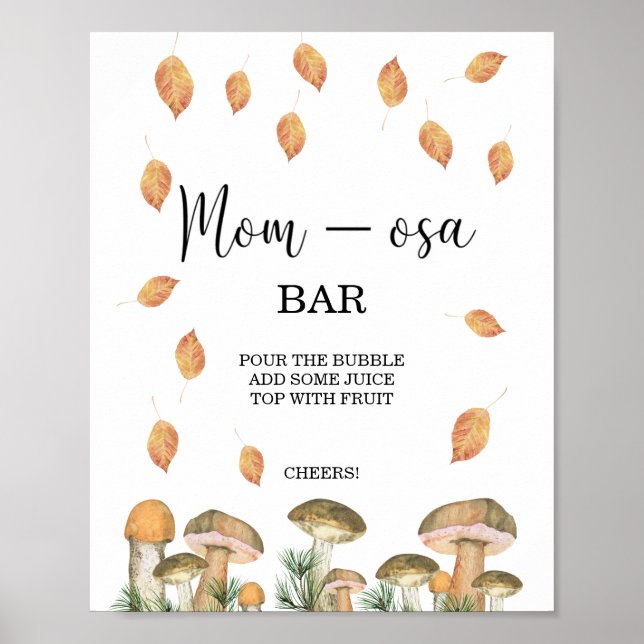 Poster Champignons automne bar Mon-osa (Devant)