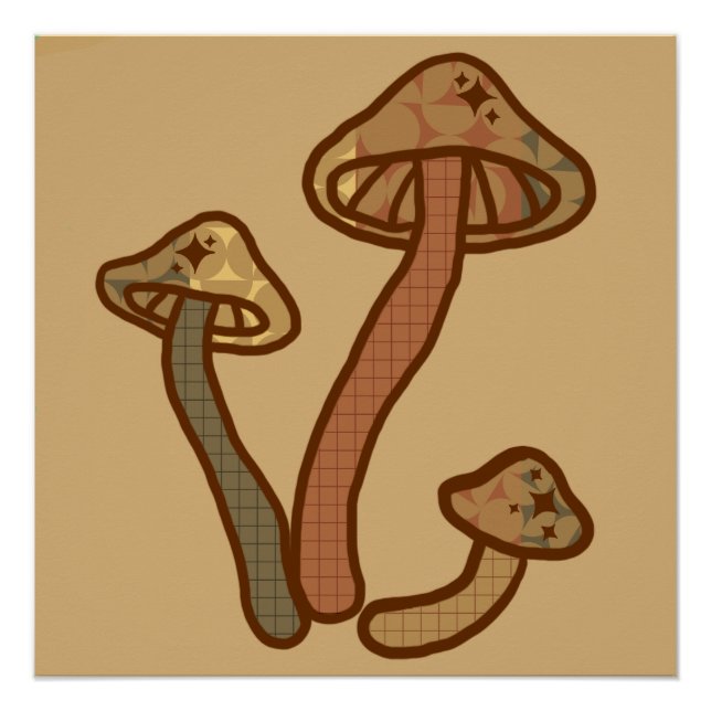 Poster Champignons d'automne (Devant)