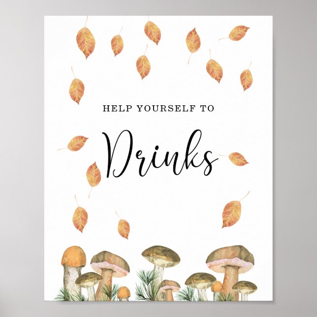 Poster Champignons de forêt - Boissons  (Devant)