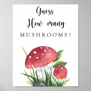Poster Champignons - devinez combien de CHAMPIGNONS