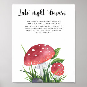 Poster champignons - Late night couches jeu