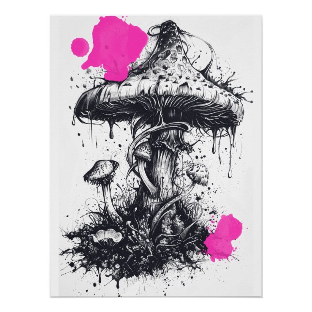 Poster Champignons magiques (Devant)