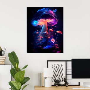 Poster Champignons Magiques Luminescents
