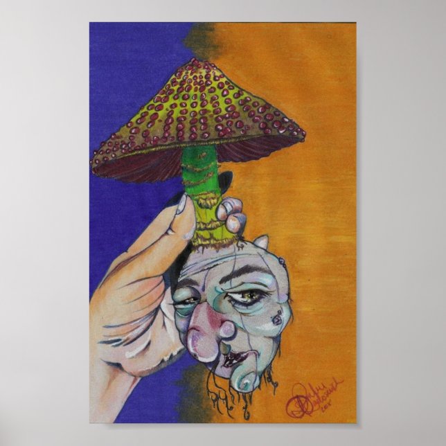 Poster Champignons mécontents (Devant)