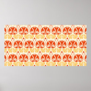 Poster champignons motif de style moderne