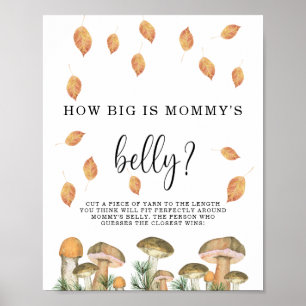 Poster Champignons - quelle taille est le jeu du ventre d