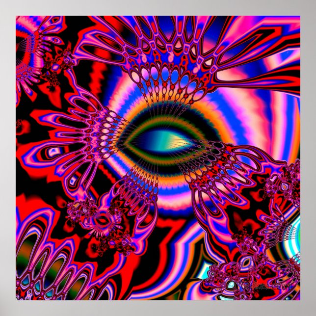 Poster "champignons sacrés" (Devant)