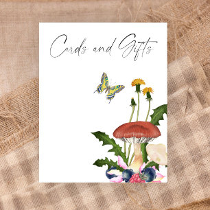 Poster Champignons sauvages CARTES DE baby shower ET CADE