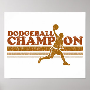 Poster Champion de Dodgeball vintage