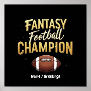 Poster Champion de Football Fantastique Dominez Comme Un