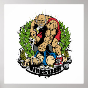 Poster Champion de lutte