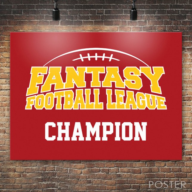 Poster Champion d'Imaginaire de football (Custom Poster)