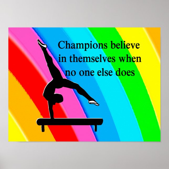 POSTER CHAMPION GYMNASTIQUE FILLE (Devant)