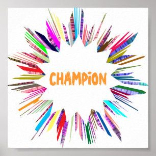Poster CHAMPION : Modifier le texte à votre guise