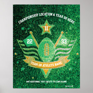 Poster Championnat de football sportif Parties scintillan