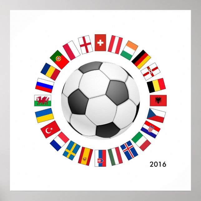 Poster Championnat d'Europe de football 2016 (Devant)