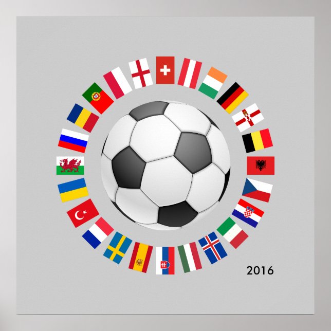 Poster Championnat d'Europe de football 2016 (Devant)