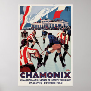 Poster Championnat du monde de hockey sur glace de Chamon