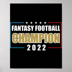 Poster Championne d'Imaginaire de football des États-Unis