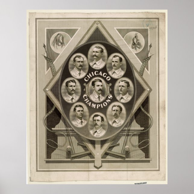 Poster Champions de baseball de Chicago White Stockings 1 (Devant)