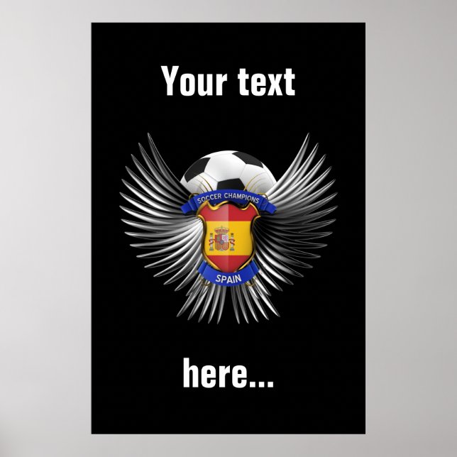 Poster Champions de football d'Espagne (Devant)
