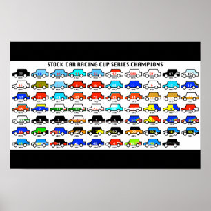 Poster Champions de la série stock Car Racing Cup
