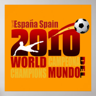Poster Champions du Monde d'Espagne 2010 España Campeona 