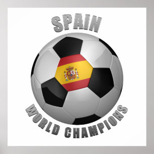 POSTER CHAMPIONS ESPAGNOLS DU FOOTBALL