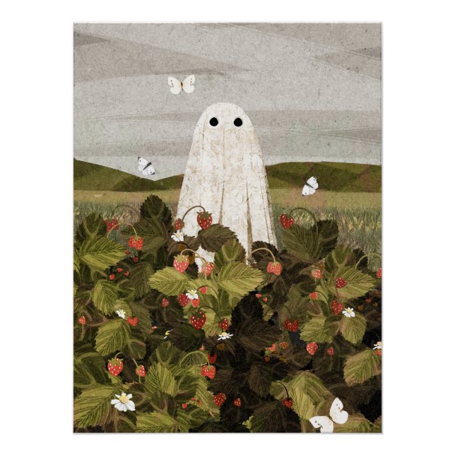 Poster Champs de fraises (Devant)