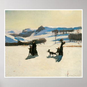 Poster Champs de neige, 1909 Rockwell Kent