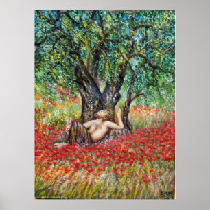 POSTER CHAMPS DE PAN, D'OLIVE ET DE POPPY