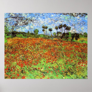 Poster Champs de pavot par Vincent van Gogh