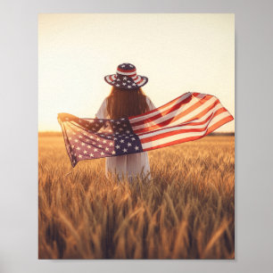 Poster Champs d'or de la liberté – 4 juillet Art