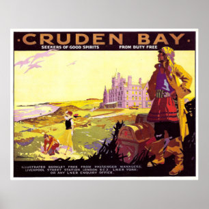 Poster Champs du village de Cruden Bay, Écosse, voyage vi