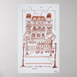 Poster Champs Elysées   Paris, France