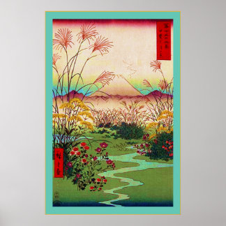 Poster Champs Otsuki ~ Japonais Vintage