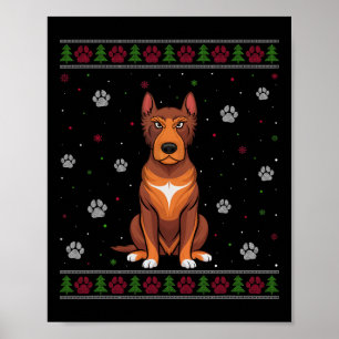 Poster Chandail de Noël Heeler Xmas Animal animal Amoureu