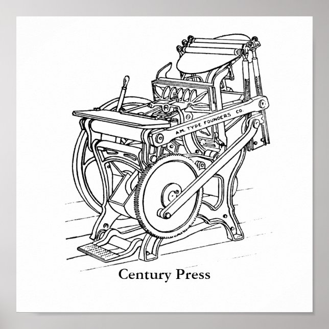 Poster - Chandler und Price letterpress (Vorne)